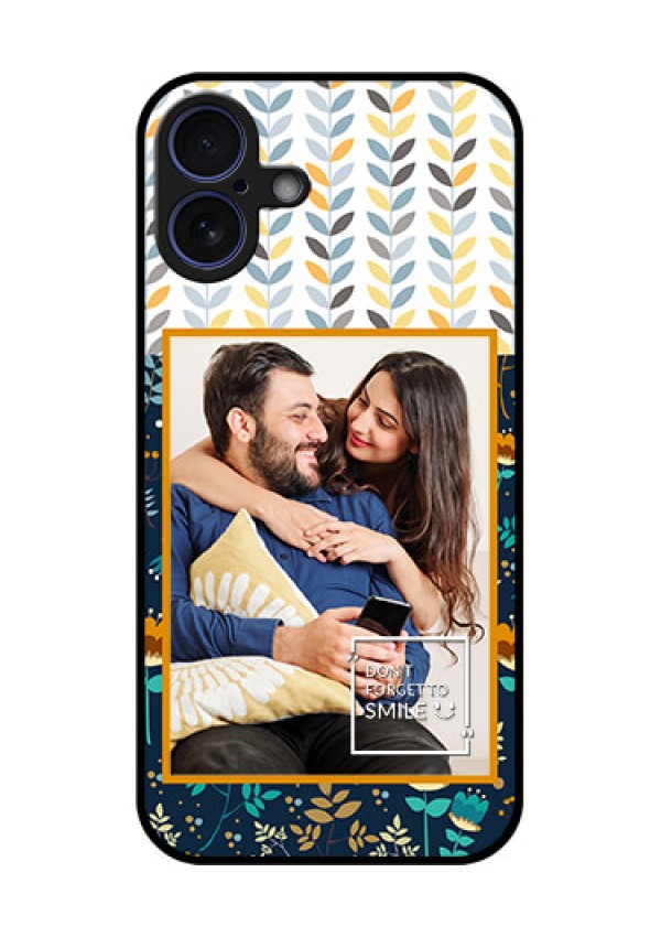iPhone 16 Plus Custom Glass Phone Case - Pattern Design