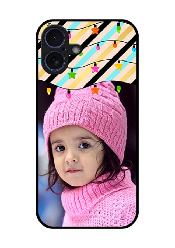 iPhone 16 Plus Custom Glass Phone Case - Lights Hanging Design