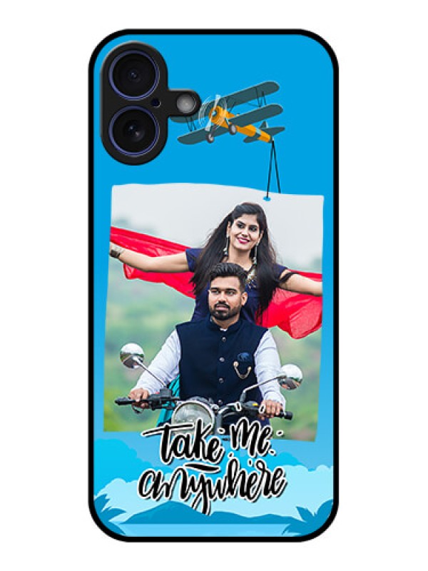 Custom iPhone 16 Plus Custom Glass Phone Case - Traveller Design