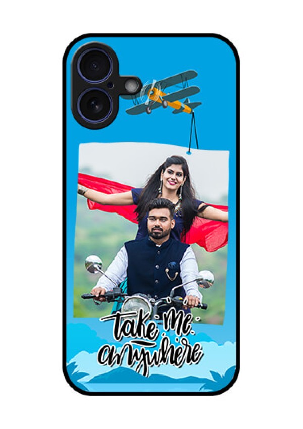 iPhone 16 Plus Custom Glass Phone Case - Traveller Design