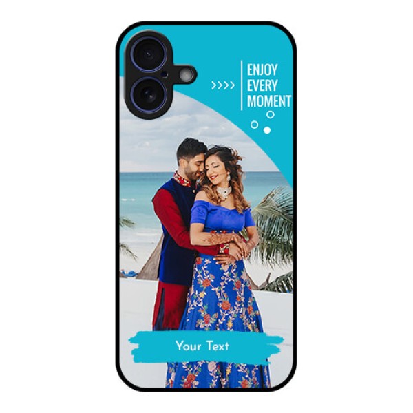 iPhone 16 Plus Custom Glass Phone Case - Happy Moment Design