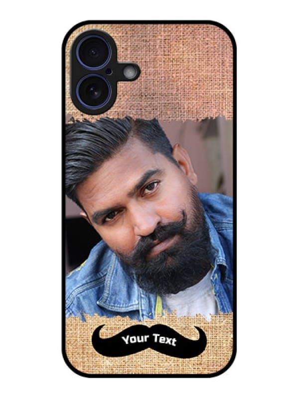 Custom iPhone 16 Plus Custom Glass Phone Case - With Texture Design