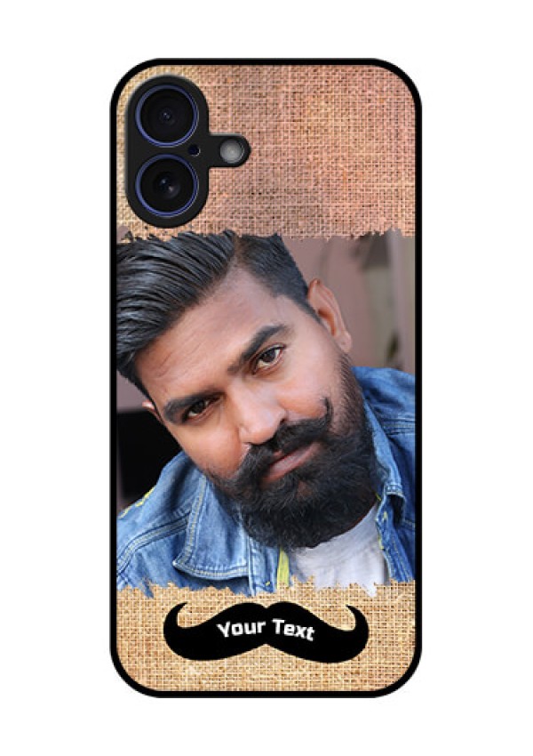 iPhone 16 Plus Custom Glass Phone Case - With Texture Design