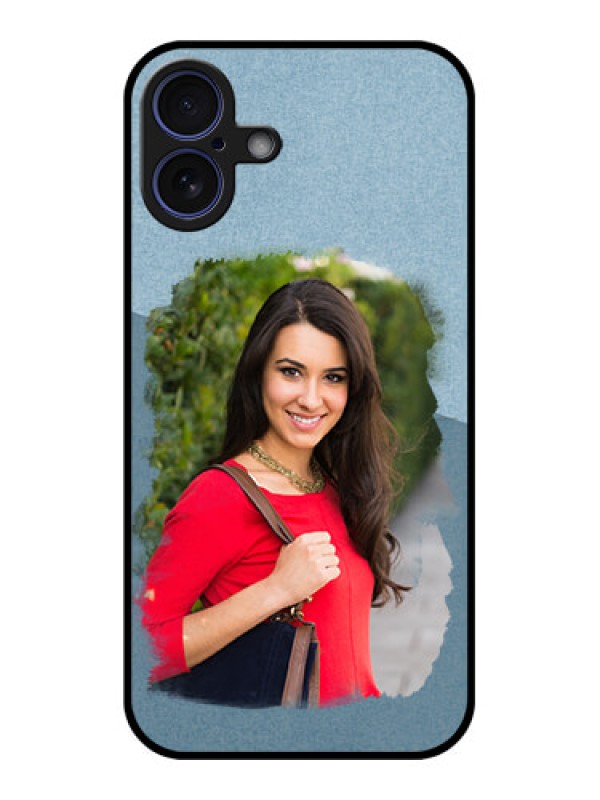 Custom iPhone 16 Plus Custom Glass Phone Case - Grunge Line Art Design