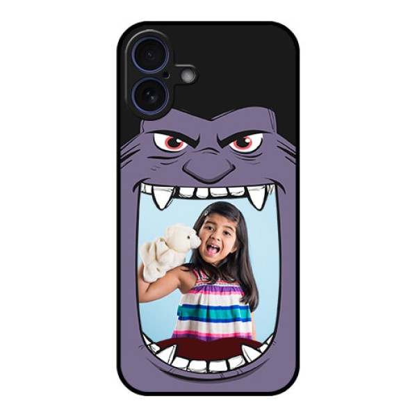 iPhone 16 Plus Custom Glass Phone Case - Angry Monster Design