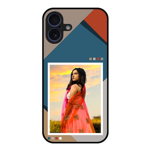 iPhone 16 Plus Custom Glass Phone Case - Retro Color Pallet Design iPhone 16 Plus Custom Glass Phone Case - Retro Color Pallet Design