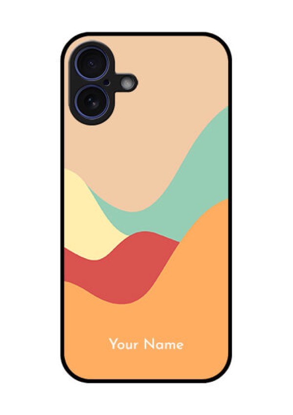 iPhone 16 Plus Custom Glass Phone Case - Ocean Waves Multi - Colour Design