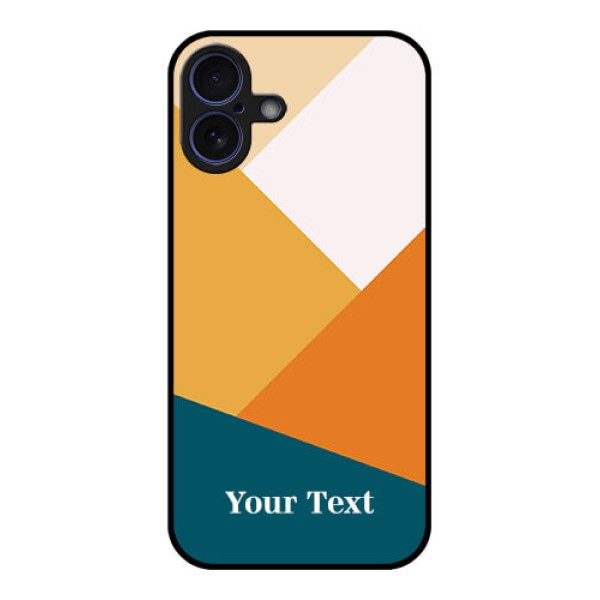 iPhone 16 Plus Custom Glass Phone Case - Stacked Multi - Colour Design iPhone 16 Plus Custom Glass Phone Case - Stacked Multi - Colour Design