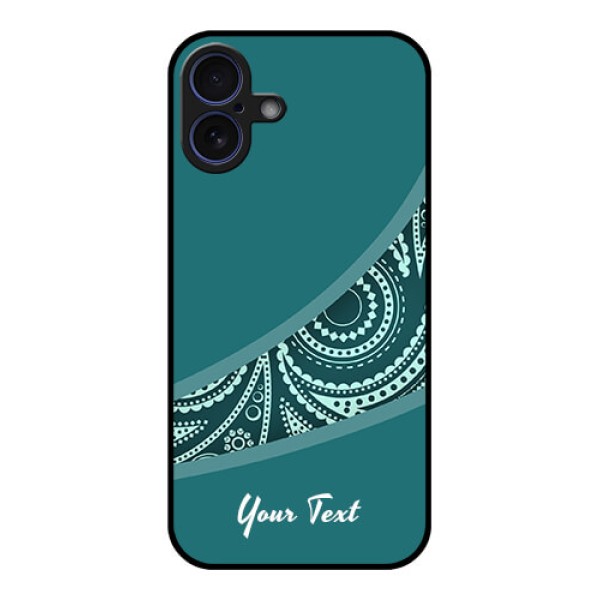 iPhone 16 Plus Custom Glass Phone Case - Semi Visible Floral Design