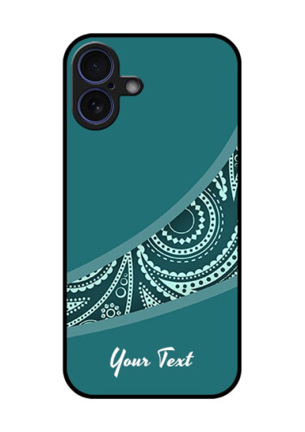 iPhone 16 Plus Custom Glass Phone Case - Semi Visible Floral Design