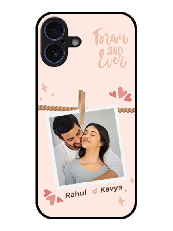 Custom iPhone 16 Plus Custom Glass Phone Case - Forever And Ever Love Design