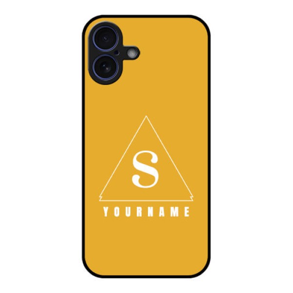 iPhone 16 Plus Custom Glass Phone Case - Simple Triangle Design