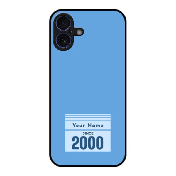 iPhone 16 Plus Custom Glass Phone Case - Custom Year Of Birth Design iPhone 16 Plus Custom Glass Phone Case - Custom Year Of Birth Design