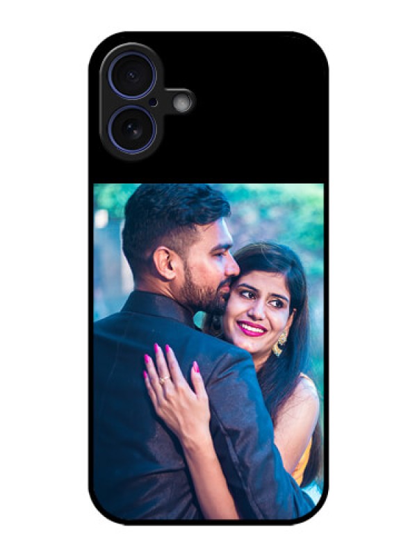 Custom iPhone 16 Plus Custom Glass Phone Case - Upload Full Picture With Custom Color Design