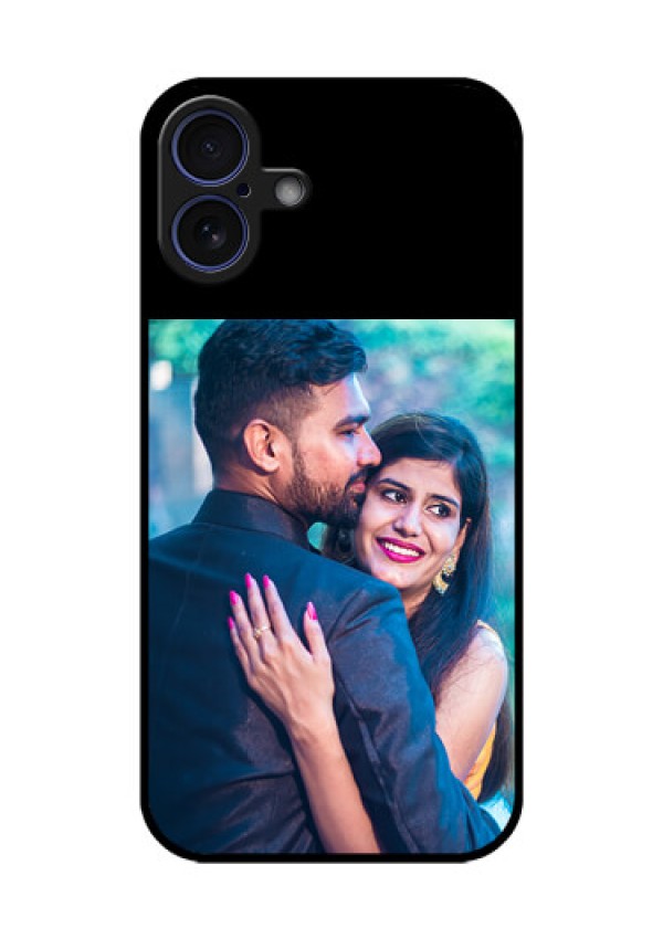 iPhone 16 Plus Custom Glass Phone Case - Upload Full Picture With Custom Color Design
