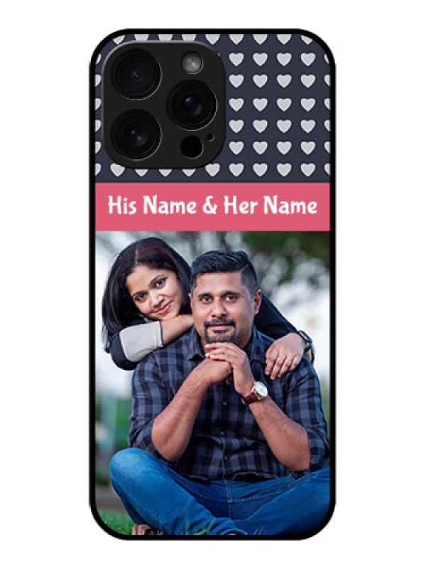 Custom iPhone 16 Pro Max Custom Glass Phone Case - Love Symbols Design