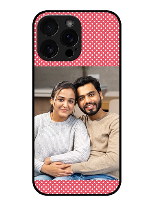 Custom iPhone 16 Pro Max Custom Glass Phone Case - White Dotted Design