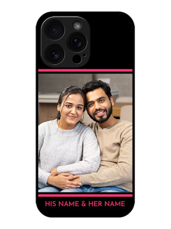 Custom iPhone 16 Pro Max Custom Glass Phone Case - With Add Text Design