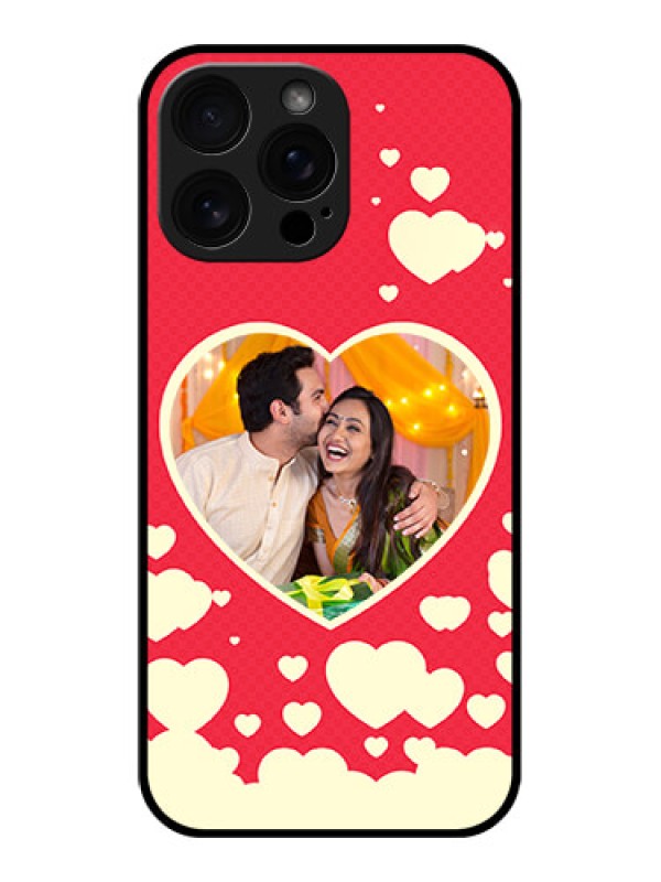 Custom iPhone 16 Pro Max Custom Glass Phone Case - Love Symbols Phone Cover Design