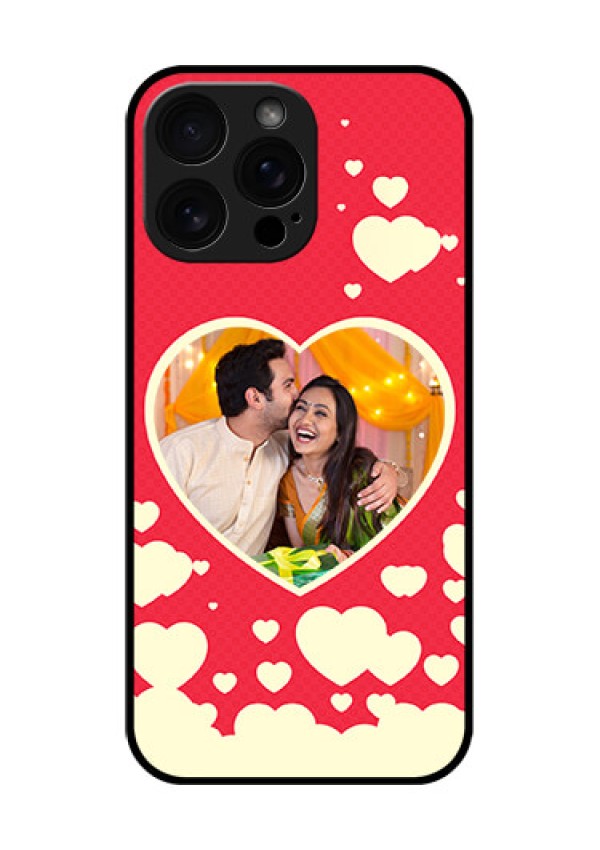 iPhone 16 Pro Max Custom Glass Phone Case - Love Symbols Phone Cover Design