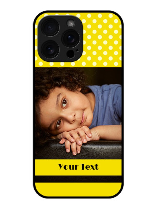 Custom iPhone 16 Pro Max Custom Glass Phone Case - Bright Yellow Case Design