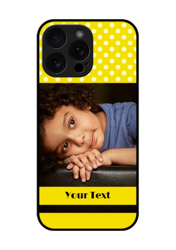 iPhone 16 Pro Max Custom Glass Phone Case - Bright Yellow Case Design