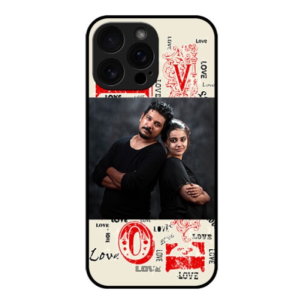 iPhone 16 Pro Max Custom Glass Phone Case - Trendy Love Design Case
