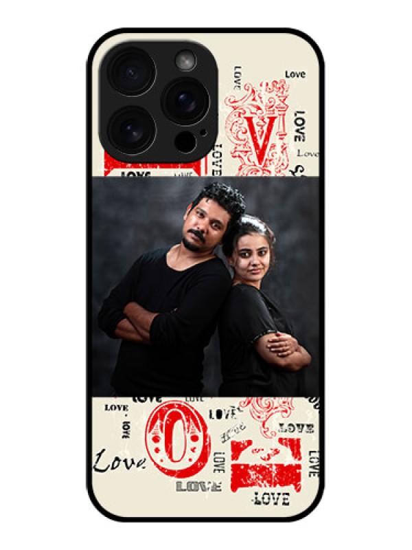 Custom iPhone 16 Pro Max Custom Glass Phone Case - Trendy Love Design Case