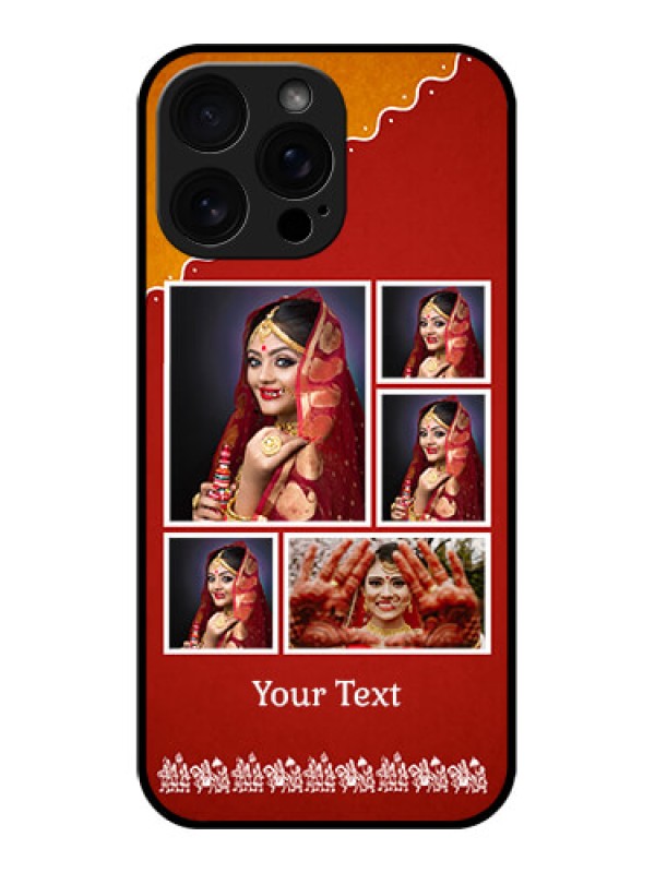 Custom iPhone 16 Pro Max Custom Glass Phone Case - Wedding Pic Upload Design