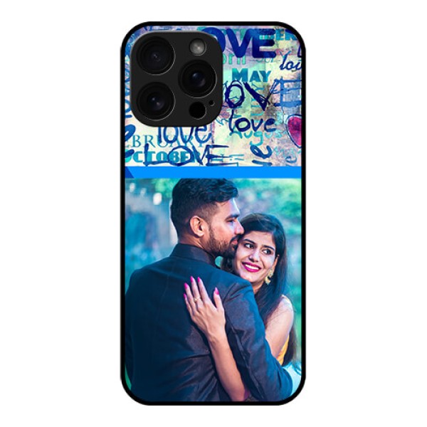 iPhone 16 Pro Max Custom Glass Phone Case - Colorful Love Design