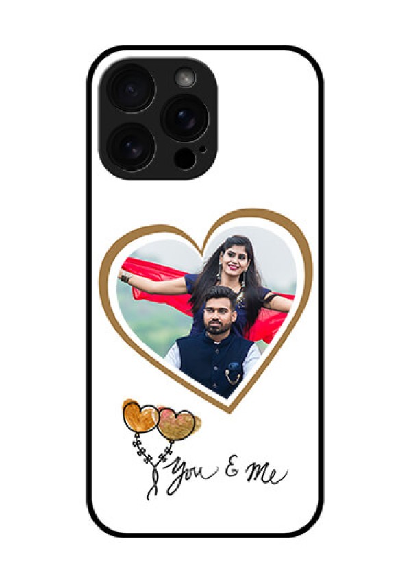 iPhone 16 Pro Max Custom Glass Phone Case - You and Me Design