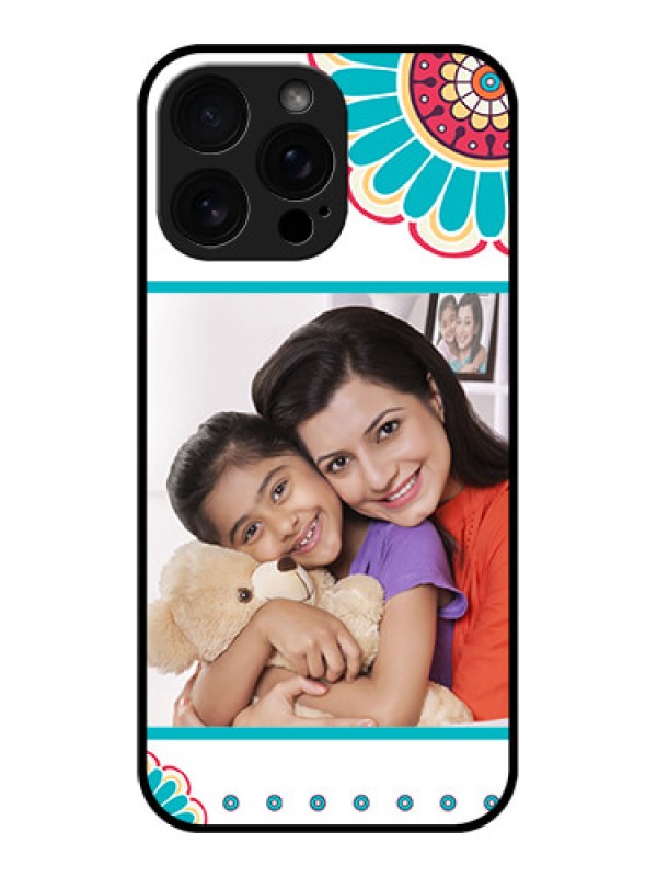 Custom iPhone 16 Pro Max Custom Glass Phone Case - Flower Design