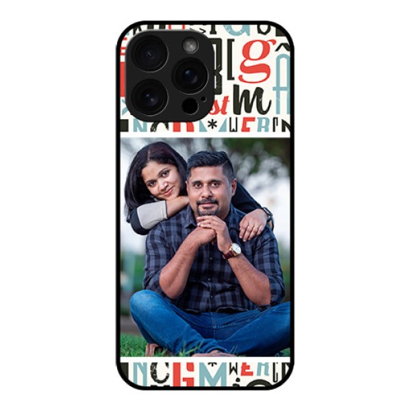 iPhone 16 Pro Max Custom Glass Phone Case - Alphabet Design