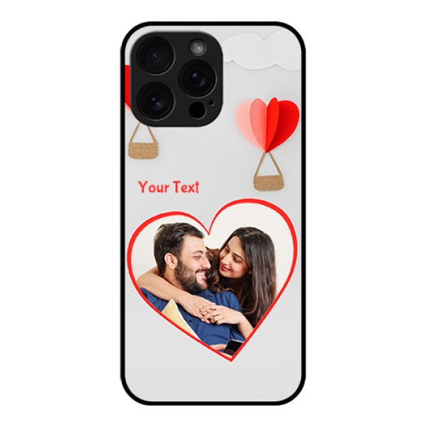 iPhone 16 Pro Max Custom Glass Phone Case - Parachute Love Design