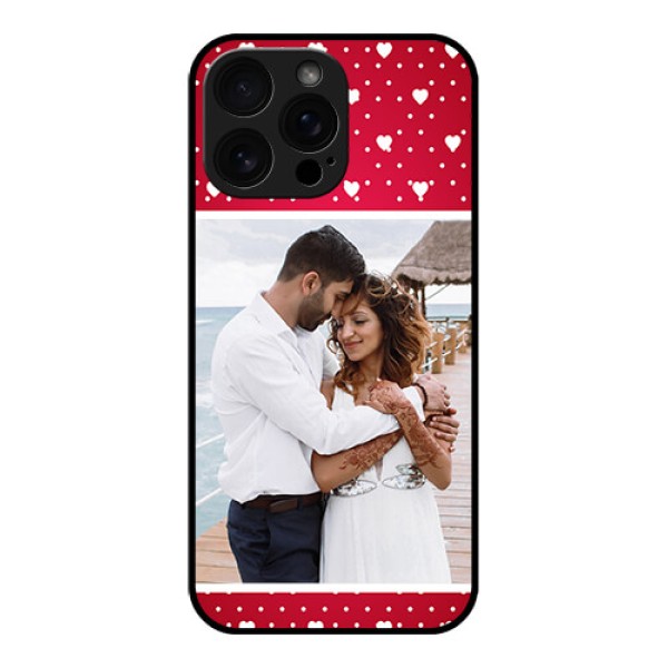 iPhone 16 Pro Max Custom Glass Phone Case - Hearts Mobile Case Design iPhone 16 Pro Max Custom Glass Phone Case - Hearts Mobile Case Design