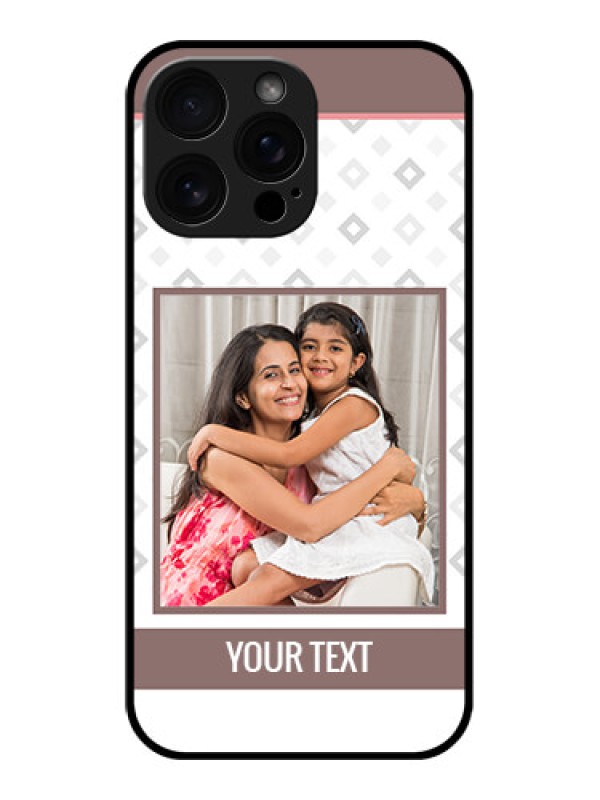 Custom iPhone 16 Pro Max Custom Glass Phone Case - Simple Diamond Design