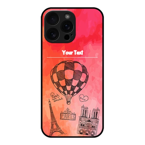 iPhone 16 Pro Max Custom Glass Phone Case - Paris Theme Design