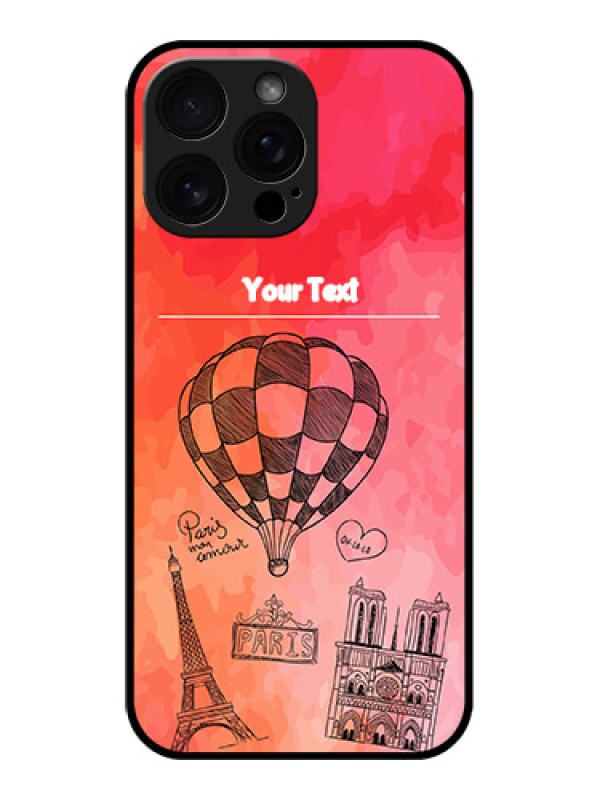 Custom iPhone 16 Pro Max Custom Glass Phone Case - Paris Theme Design
