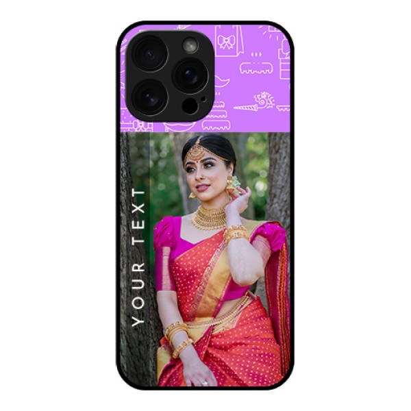 iPhone 16 Pro Max Custom Glass Phone Case - Birthday Icons Design