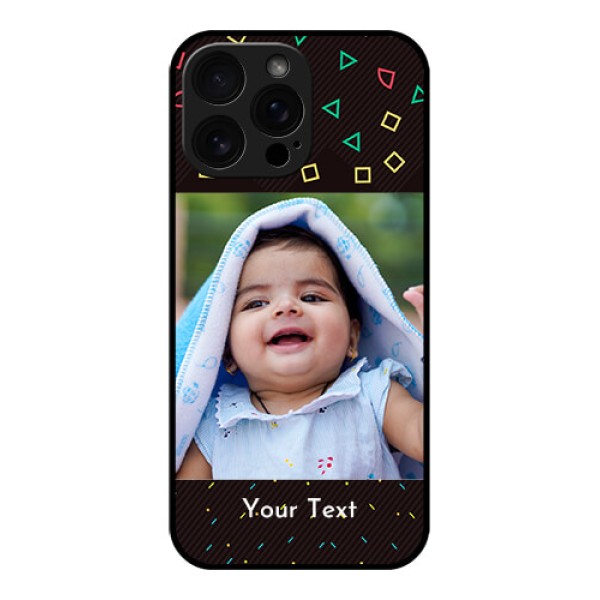 iPhone 16 Pro Max Custom Glass Phone Case - With Confetti Birthday Design iPhone 16 Pro Max Custom Glass Phone Case - With Confetti Birthday Design