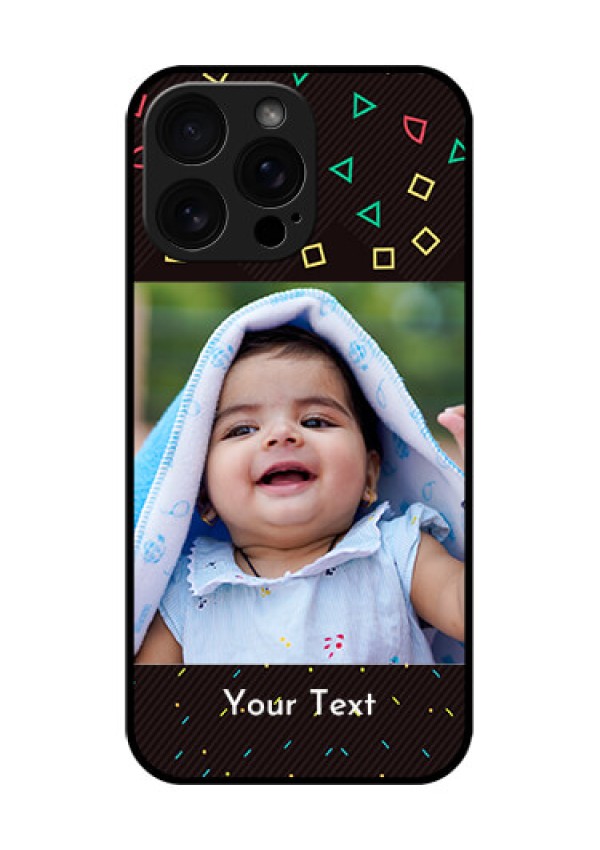 iPhone 16 Pro Max Custom Glass Phone Case - With Confetti Birthday Design