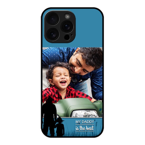 iPhone 16 Pro Max Custom Glass Phone Case - Best Dad Design