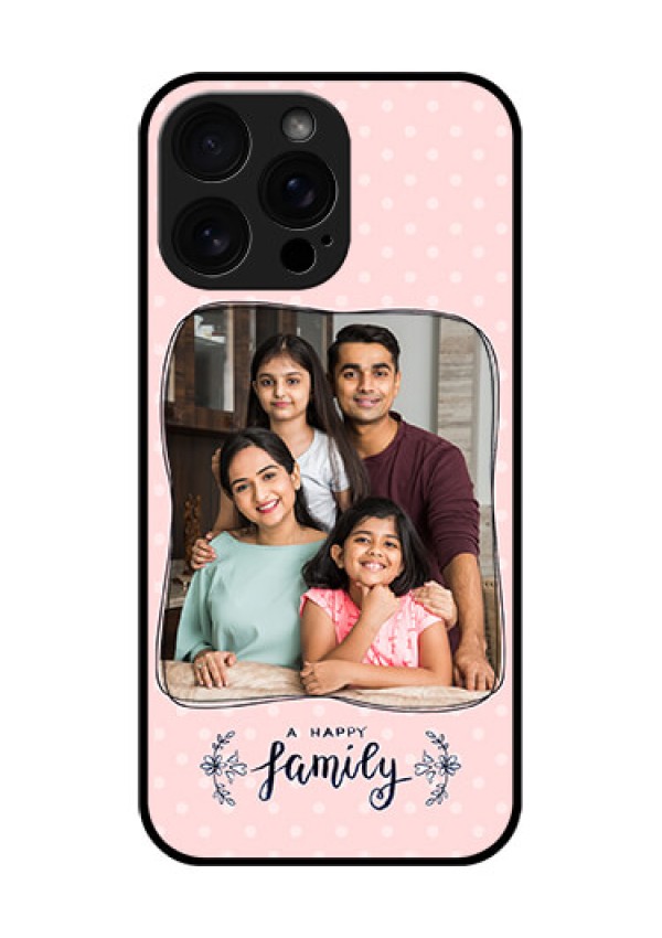 iPhone 16 Pro Max Custom Glass Phone Case - Family With Dots Design