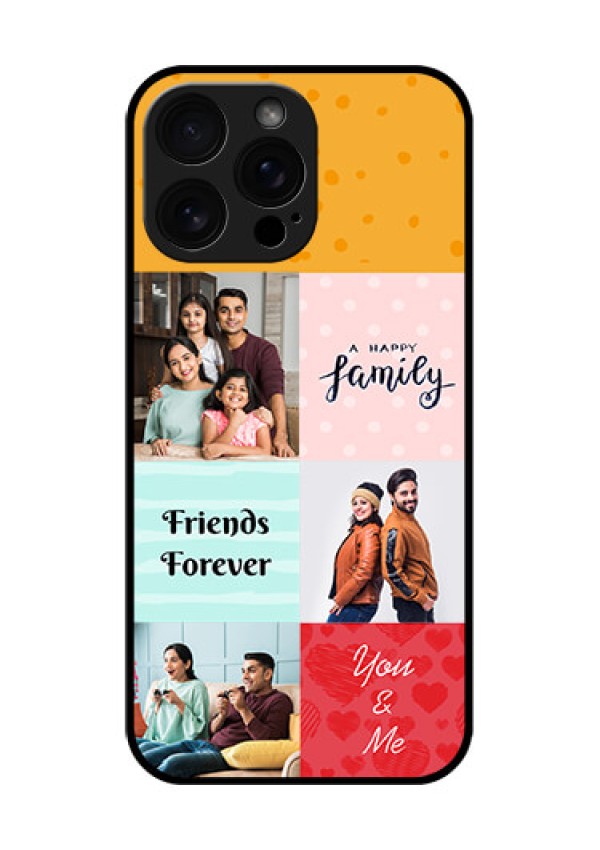 iPhone 16 Pro Max Custom Glass Phone Case - Images With Quotes Design