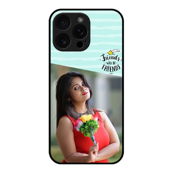 iPhone 16 Pro Max Custom Glass Phone Case - Friends Picture Icon Design iPhone 16 Pro Max Custom Glass Phone Case - Friends Picture Icon Design