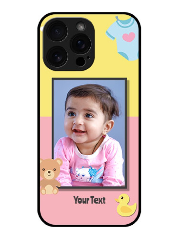 Custom iPhone 16 Pro Max Custom Glass Phone Case - Kids 2 Color Design