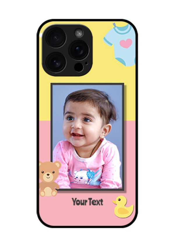 iPhone 16 Pro Max Custom Glass Phone Case - Kids 2 Color Design