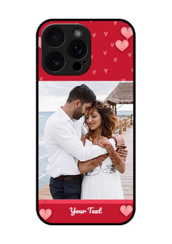 iPhone 16 Pro Max Custom Glass Phone Case - Valentines Day Design