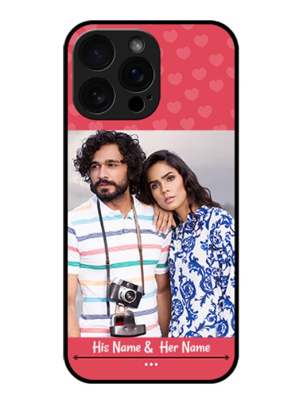 Custom iPhone 16 Pro Max Custom Glass Phone Case - Simple Love Design