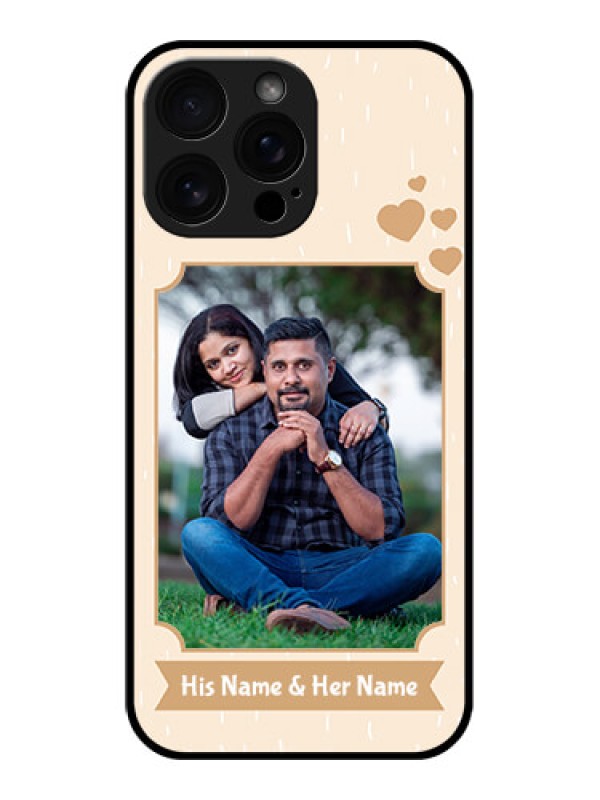 Custom iPhone 16 Pro Max Custom Glass Phone Case - With Confetti Love Design